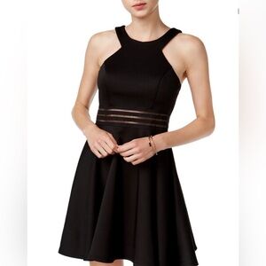 City Studio Black Halter Mini Dress
